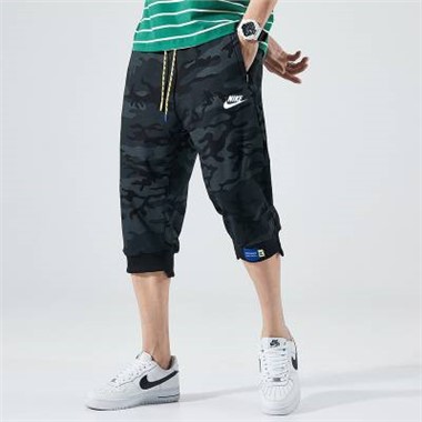 Nike2023新款20816耐克七分褲-1008_迷彩黑
