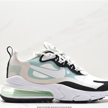 Nike Air Max 270 React QP 」White/Light Blue「270瑞亞賽車系列後半掌氣墊百搭運動慢跑鞋