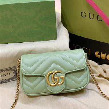 GUCCI   2023新款女生時尚休閒包 尺寸：16.5CM