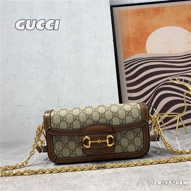 GUCCI   2023新款女生時尚休閒包 尺寸：24-13-6CM