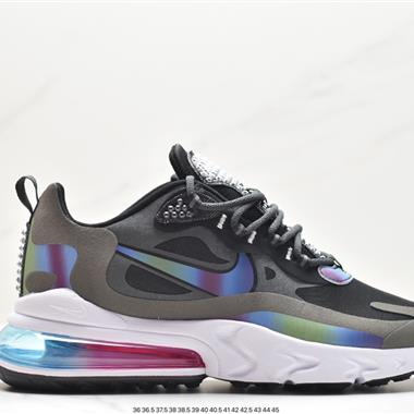 Nike Air Max 270 React QP 」White/Light Blue「270瑞亞賽車系列後半掌氣墊百搭運動慢跑鞋 