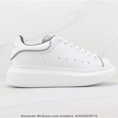 Alexander McQueen sole sneakers低幫時裝厚底休閑運動小白鞋 