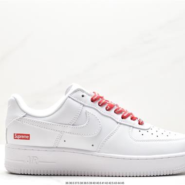 Supreme x Nike Air Force 1 Low'07"White"空軍一號經典低幫百搭休閑運動板鞋