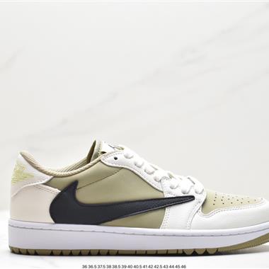 fragment design x Travis Scott x Nike Air Jordan 1 Low OG SP"Black/Green Toe"AJ1