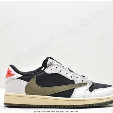 fragment design x Travis Scott x Nike Air Jordan 1 Low OG SP"Black/Green Toe"AJ1