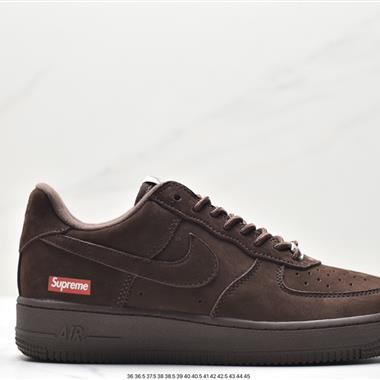 Supreme x Nike Air Force 1 Low"07"Wheat Flax"空軍一號低幫經典百搭休閑運動板鞋