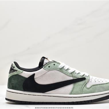 fragment design x Travis Scott x Nike Air Jordan 1 Low OG SP"Black/Green Toe"AJ1