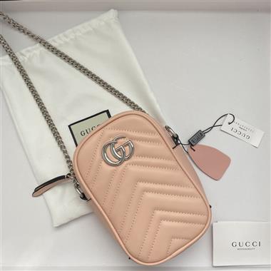 GUCCI   2023新款女生時尚休閒包 尺寸：10.5-17-5CM