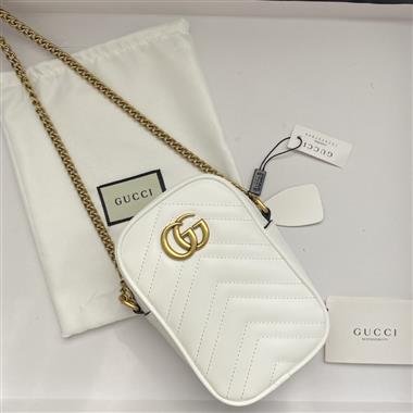 GUCCI   2023新款女生時尚休閒包 尺寸：10.5-17-5CM