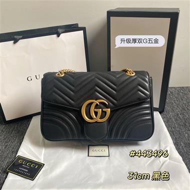 GUCCI   2023新款女生時尚休閒包 尺寸：31-19-7CM