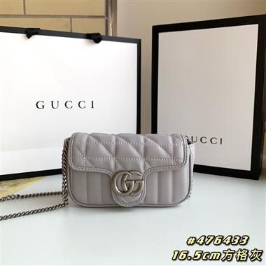 GUCCI   2023新款女生時尚休閒包 尺寸：16.5-10-5CM