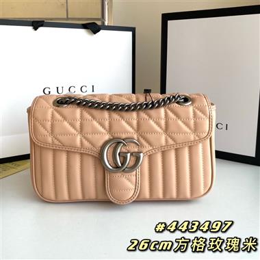 GUCCI   2023新款女生時尚休閒包 尺寸：26-15-7CM