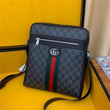 GUCCI   2023新款男生時尚休閒包 尺寸：25-28-6CM