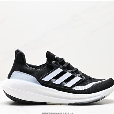 Adidas ULTRABOOST LIGHT輕彈系列低幫襪套式針織透氣緩震休閑運動慢跑鞋