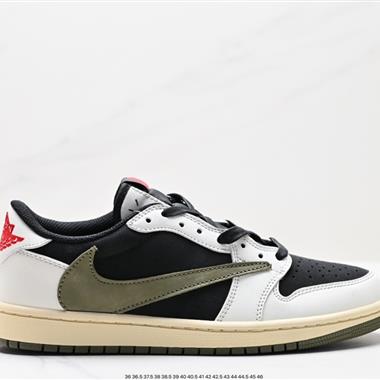 fragment design x Travis Scott x Nike Air Jordan 1 Low OG SP”Black/Green Toe“AJ1