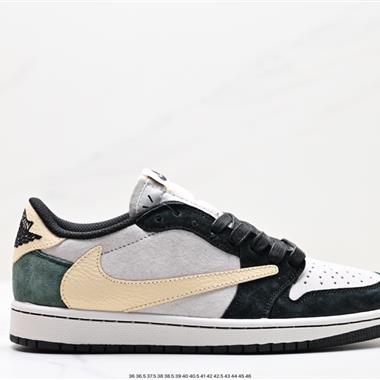 fragment design x Travis Scott x Nike Air Jordan 1 Low OG SP”Black/Green Toe“AJ1