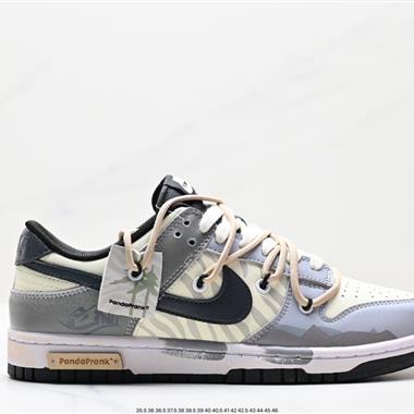 Nike SB Dunk Low」Green/Beige「綁繩解構風 系列低幫休閑運動滑板板鞋