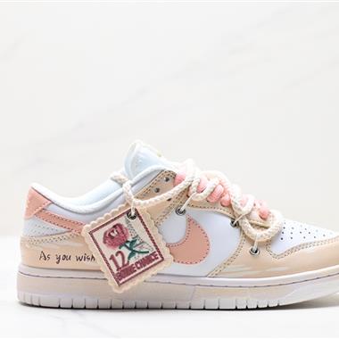 Nike SB Dunk Low”Milk White/Pink/Smile“扣籃系列低幫休閑運動滑板板鞋 