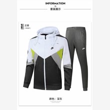 Nike 2023新款NK2556耐克連帽開衫套-19_深灰