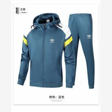 Adidas 2023新款2550三葉連帽開衫套-19_藍色