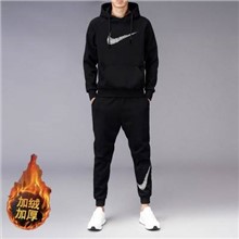Nike 2023新款10822耐克連帽套絨-961_黑色