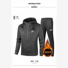 Nike 2023新款2553耐克連帽開衫套絨-19_深灰