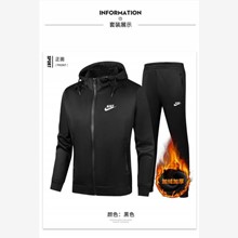 Nike 2023新款2552耐克連帽開衫套絨-19_黑色