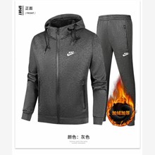 Nike 2023新款2552耐克連帽開衫套絨-19_深灰