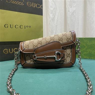 GUCCI  2023新款女生時尚休閒包 尺寸：12.5*19.5*3.6CM