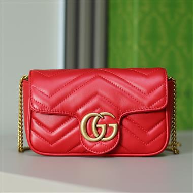 GUCCI  2024新款女生時尚休閒包 尺寸：16.5*10.2*5.1CM