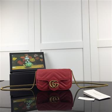 GUCCI  2024新款女生時尚休閒包 尺寸：16.5*10.2*5.1CM