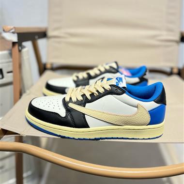 Travis Scott x Fragment xNike  Air Jordan 1 Low“Military Blue” 