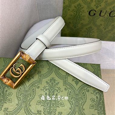 GUCCI   2024新款時尚皮帶  2.0CM