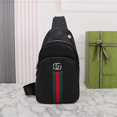 GUCCI   2024新款男生時尚休閒包 尺寸：18*32*7CM