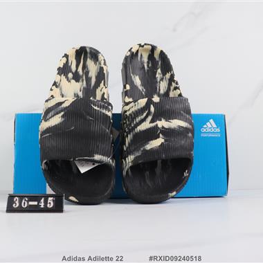 Adidas Adilette 22 三葉草夏季露趾運動拖鞋 