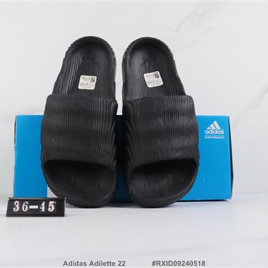 Adidas Adilette 22 三葉草夏季露趾運動拖鞋 