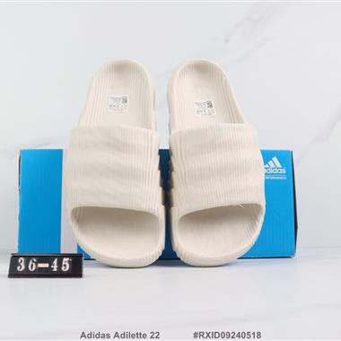 Adidas Adilette 22 三葉草夏季運動拖鞋