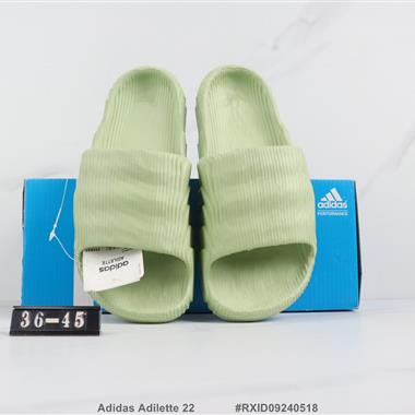 Adidas Adilette 22 三葉草夏季運動拖鞋