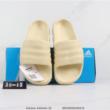 Adidas Adilette 22 三葉草夏季運動拖鞋