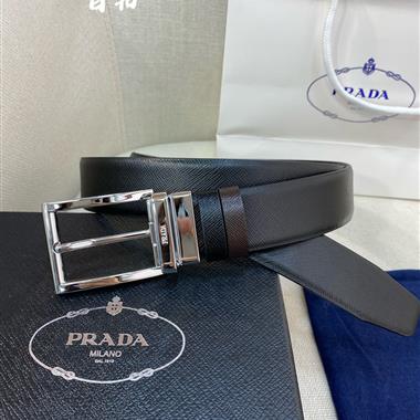 PRADA   2024新款時尚皮帶  3.4CM