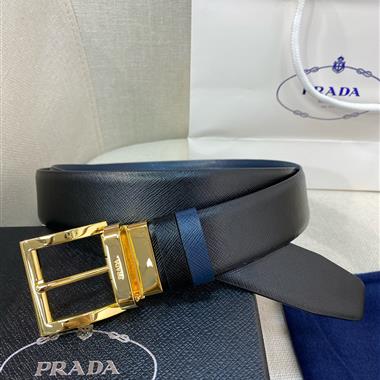 PRADA   2024新款時尚皮帶  3.4CM