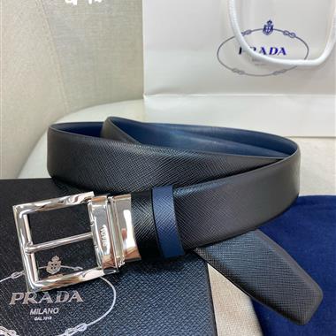 PRADA   2024新款時尚皮帶  3.4CM