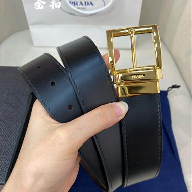 PRADA   2024新款時尚皮帶  3.4CM