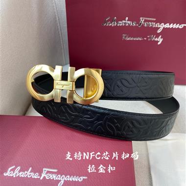 Ferragamo   2024新款時尚皮帶  3.5CM