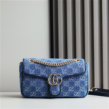 GUCCI    2024新款時尚女生休閒包 尺寸：26*15*7CM