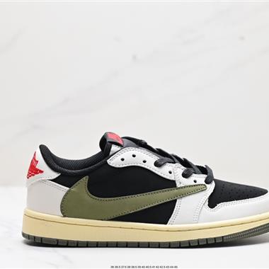 fragment design x Travis Scott x Nike Air Jordan 1 Low OG SP"Black/Green Toe"AJ1