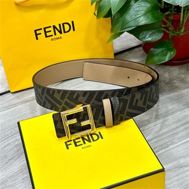 FENDI  2024新款時尚皮帶  3.8CM