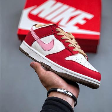 Nike Dunk Low Sail and Sport Red 