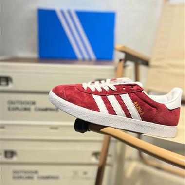 Adidas GAZELLE三葉草絨面復古休閑鞋板鞋