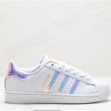 Adidas三葉草 Originals Superstar」Sail/Green/Lace「貝殼頭系列低幫經典百搭休閑運動板鞋